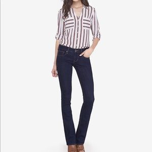 EXPRESS dark blue low rise jeans